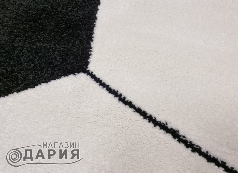 Тъкан килим MAGNOLIA 141 white/black КРЪГ